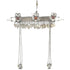 Ersari Head dress silver and white metal 47 x 9 cm - The Nomads Tent